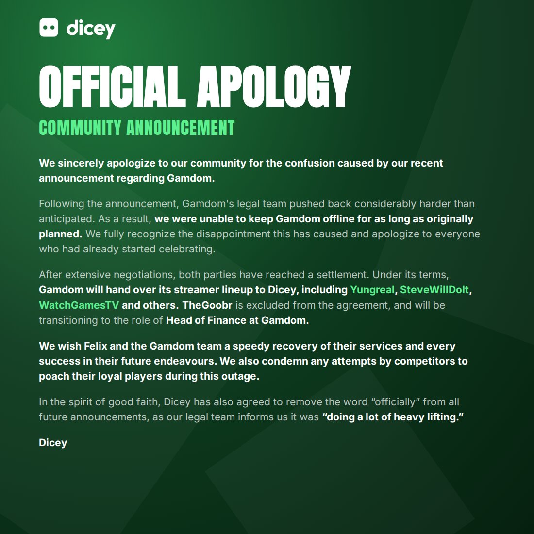 DiceyHQ's tweet photo. We're sorry... https://t.co/Rixnxt3vvb