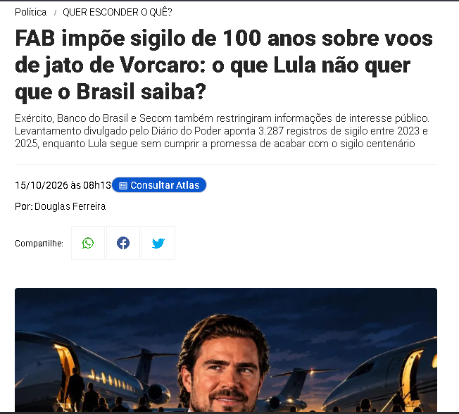 SensoCrtico1's tweet photo. A decretação de sigilo de 100 anos sobre informações de interesse público não é apenas uma contradição do governo federal. É, sobretudo, uma contradição do próprio presidente Luiz Inácio Lula da Silva, que prometeu, durante a campanha de 2022, acabar com esse tipo de restrição. Na época, foi categórico: “Não haverá sigilo de 100 anos nem de 10 anos nem de um dia”. A promessa, entretanto, não foi cumprida.

É Lula sendo Lula. É o governo Lula sendo governo Lula: contradição em estado puro.

https://t.co/j69uR9ZOxg