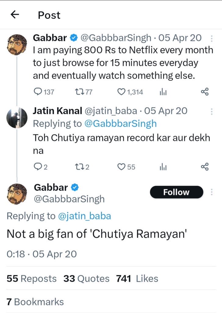 GabbbarSingh's tweet photo. @amitkilhor Snipping screenshots out of context. Haha typical. https://t.co/OqchVwzjK2