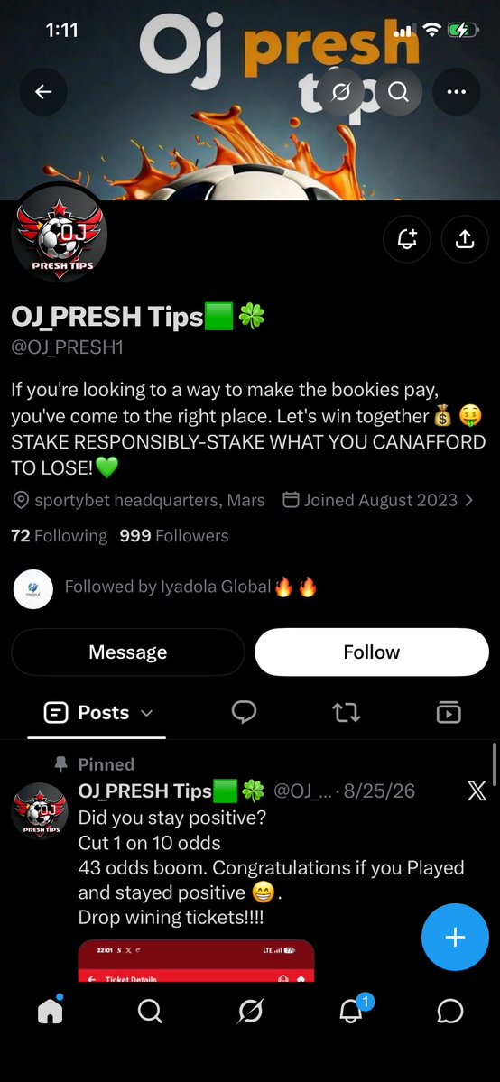 Lococryptsol's tweet photo. @chasepuntz @OJ_PRESH1 2001846447 
Kuda bank, God bless you 👑 

And by the way I made it exactly 1k 😅 https://t.co/AJSVJH6kQd