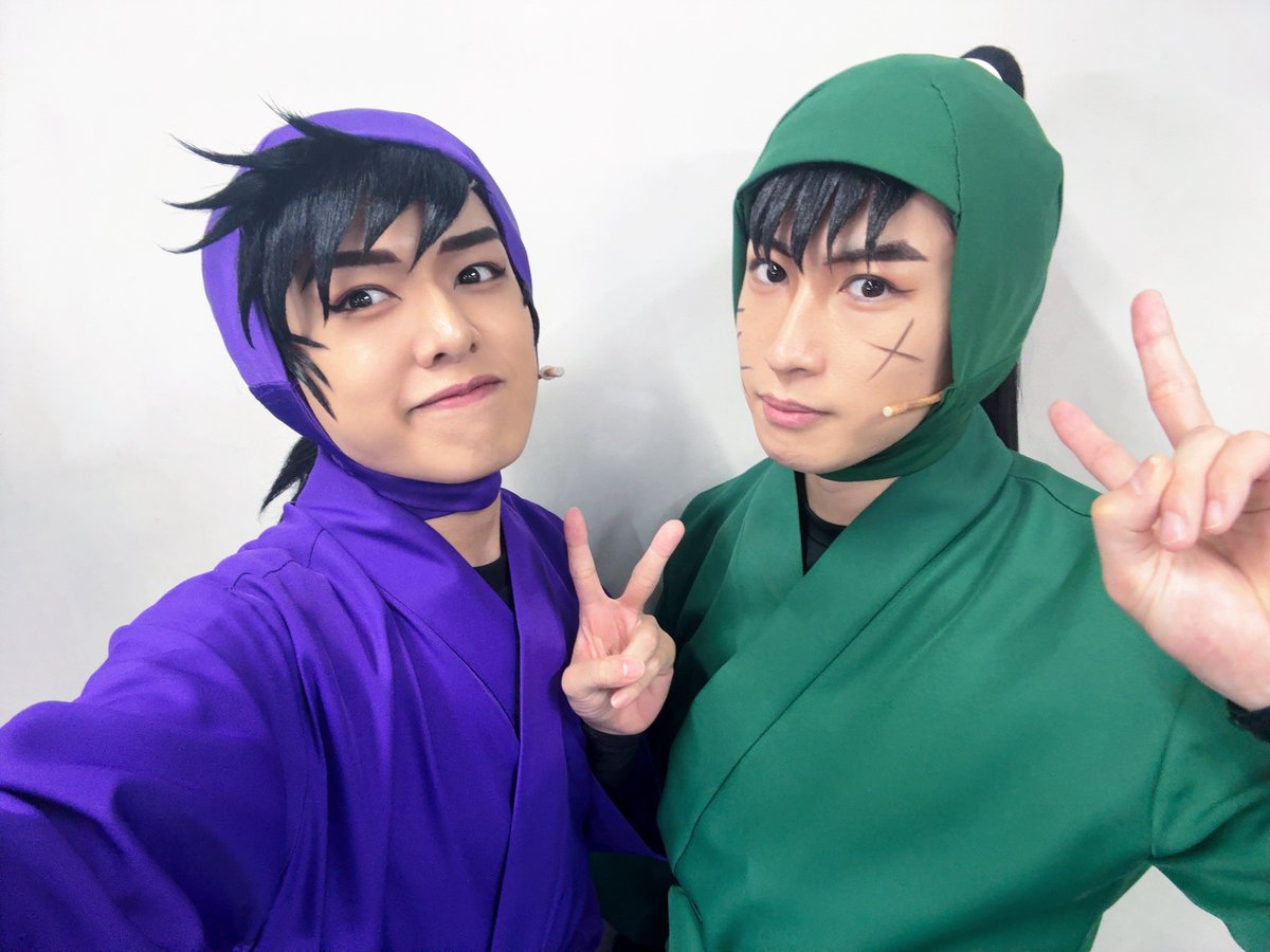 kengouhata's tweet photo. ･
#忍ミュ 16弾再演
6日目夜公演⚔️

ご来場頂きました皆々様、
誠にありがとうございました！！！

中在家先輩の雄也さん🌿

明日は夜1公演！
よろしくお願いします🔥 https://t.co/oI9Cyl9SWW