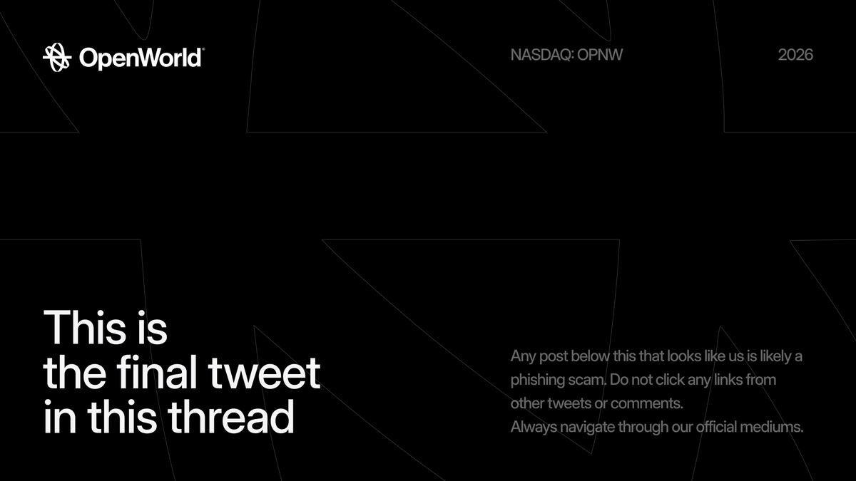 _openworld's tweet photo. Read the full announcement: https://t.co/GlENxN7Gzt https://t.co/uNiZWl9yhu