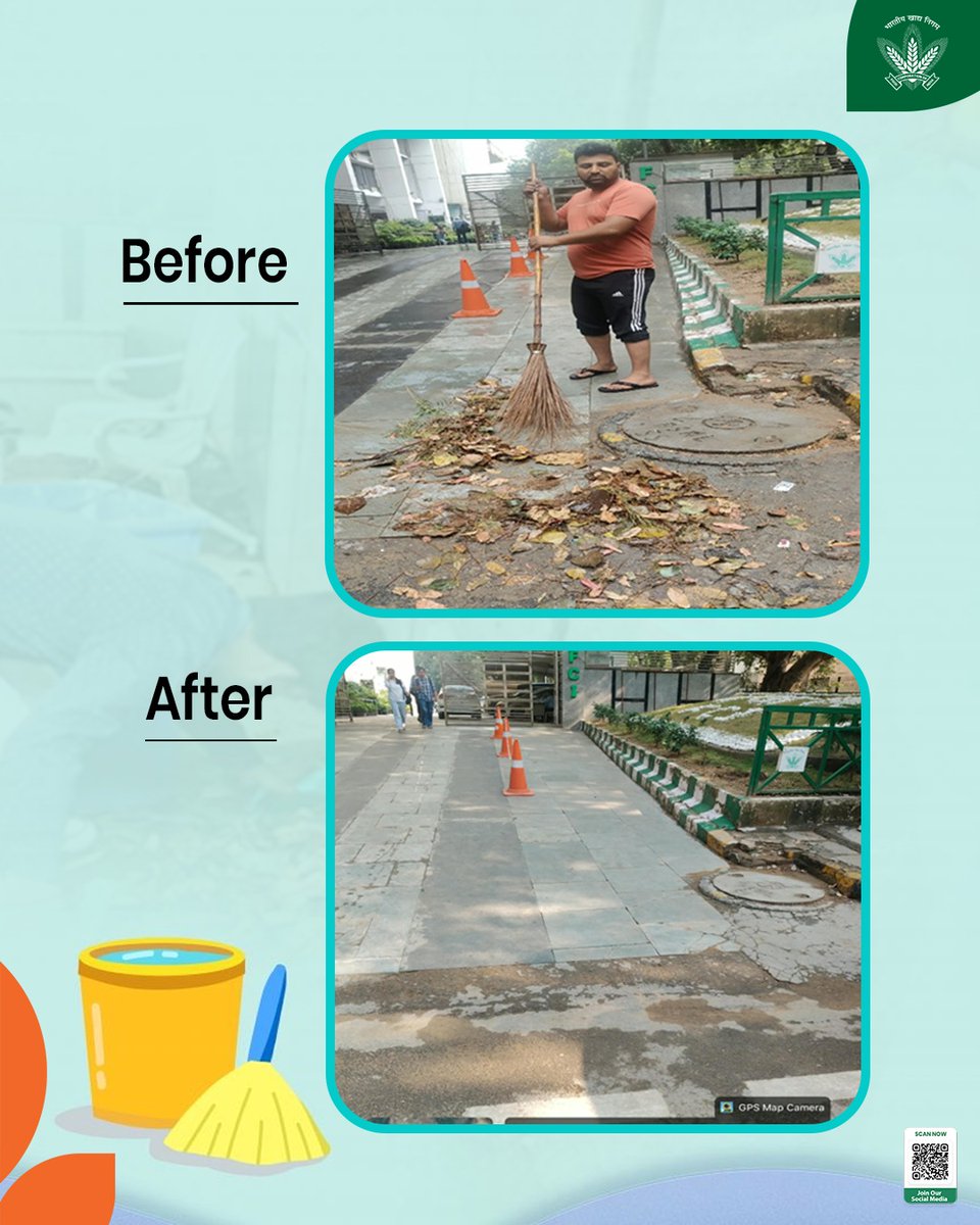 FCI_India's tweet photo. SPECIAL CAMPAIGN 6: Drive for a Cleaner, More Welcoming Workplace 🧹🪣

Demonstrating active civic responsibility and teamwork at the FCI Headquarters.

Under Special Campaign 6, the FCI Headquarters team rolled up their sleeves to deep-clean and revitalise the main entrance and parking facilities today – ensuring a tidier, more welcoming space for all staff and visitors. 🧽🚗

Building a healthier, more welcoming workplace starting right at the front door!

@mygovindia @fooddeptgoi @JoshiPralhad @Nimu_Bambhaniya @blvermaup @PIB_India
#SpecialCampaign6 #CleanlinessDrive #FCI #Swachhata #WorkplaceExcellence #SwachhBharat