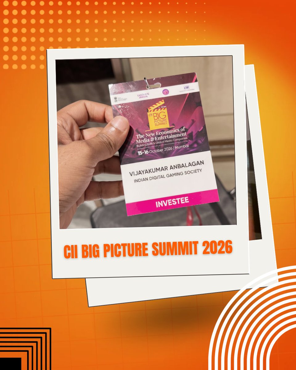 OvermanStudio's tweet photo. At the  CII Media &amp; Entertainment  CII Big Picture Summit 2026, Global Investor Meet, and Indian Digital Gaming Society - IDGS AGM in Mumbai! 🚀

Representing The Overman Studio, connecting with  founders, filmmakers and investors, new opportunities🎬🤝
#CIIBigPictureSummit https://t.co/V2kQZp2rSD