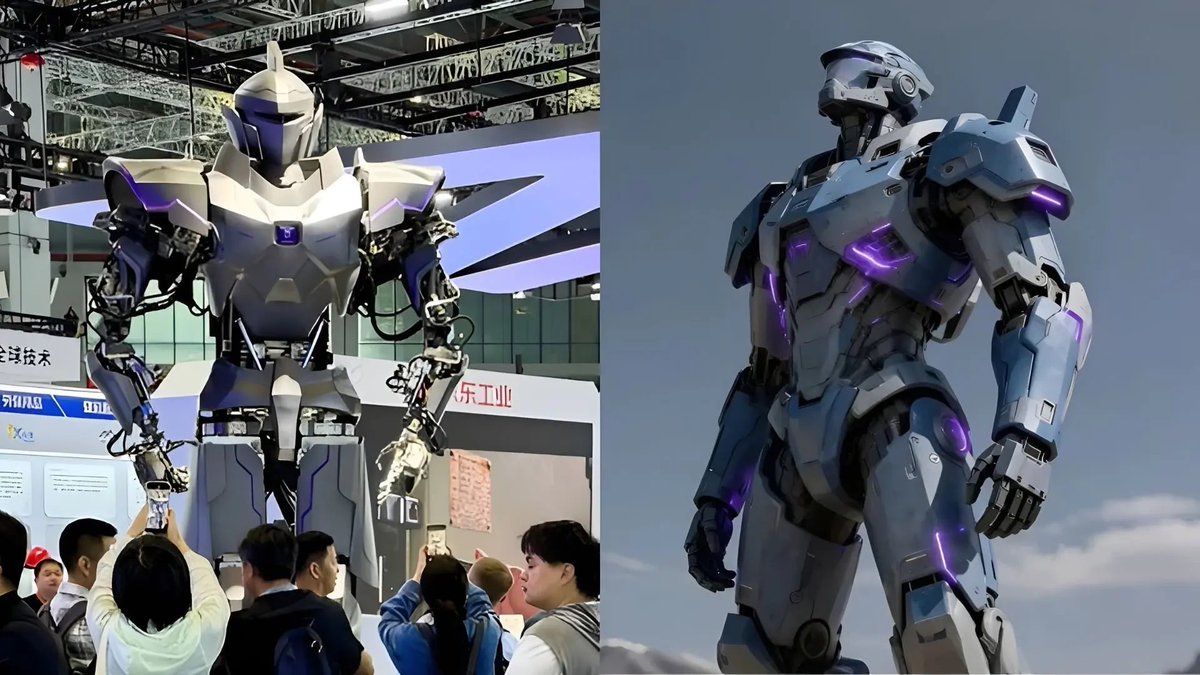 DrShPk's tweet photo. 🇨🇳#CHINA Unleashes 13-Foot #Robot #Titan With 39 Hydraulics To Crush Over 1,100 Pounds.
#NeodraDynamics’ #Neo1 Pairs 39 Hydraulic Joints With Electric Drives To Tackle Heavy Assembly, Mining, And Hazardous Industrial Work.
https://t.co/gZfL1Sx6XD https://t.co/KUJ0haFr85