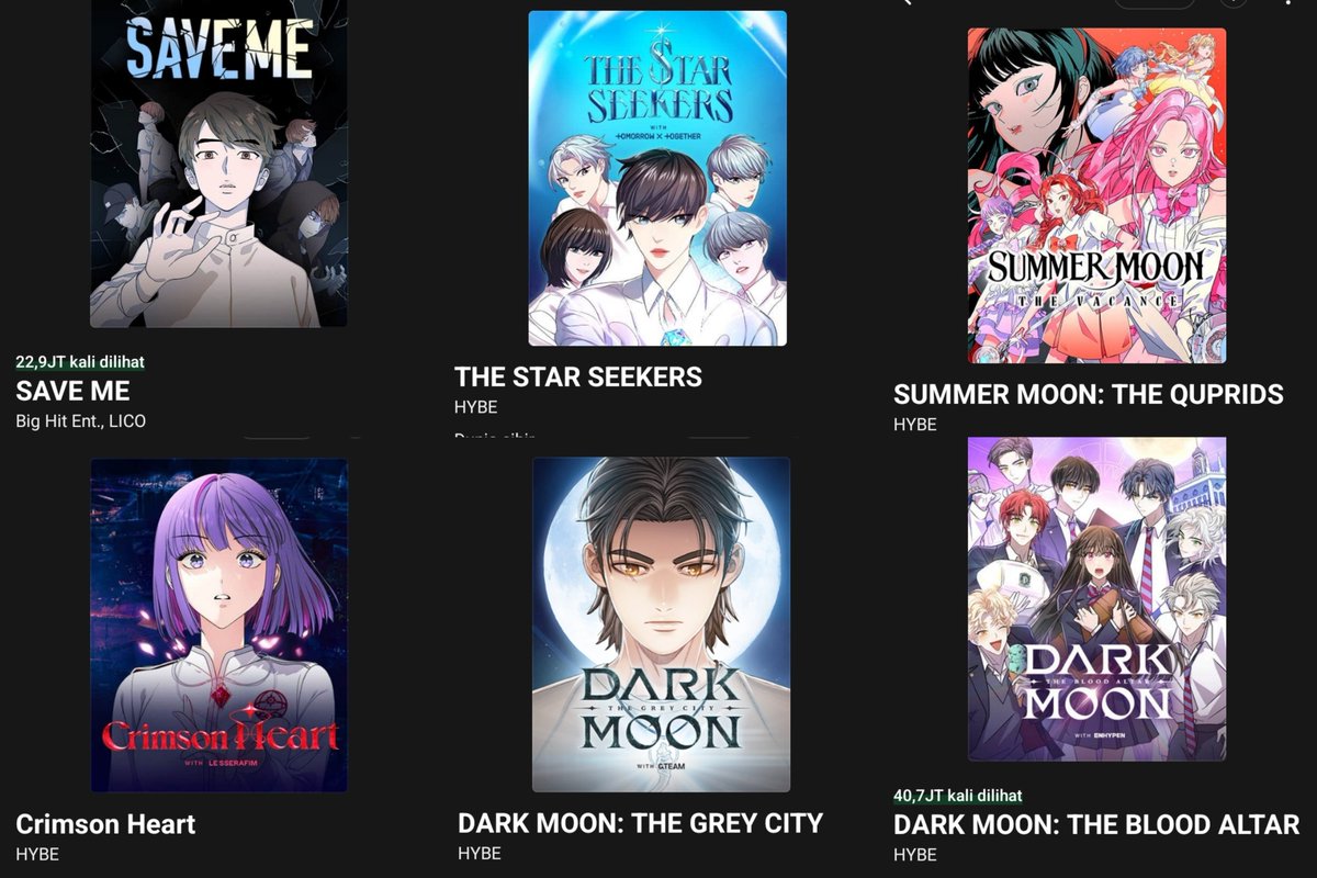 koeunqueror's tweet photo. Trus lore idol² hybe yang sampe dibikin webtoon ini apa dong? 😢 apakah ini semua hanya halusinasiku? 😢 tapi kalo dicari di apl webtoon ada 😢 masa kena prank webtoon? 😢 jahat banget lo berdua @webtoonofficial @HYBEOFFICIALtwt 😢 https://t.co/aRfzJGSMKC