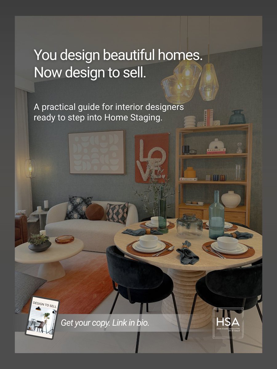 HomeStagingOrg's tweet photo. Turn your design expertise into a home staging service. 🏡 

Discover buyer psychology and proven staging strategies with Design to Sell. 

📘 Get your copy via the link. https://t.co/XOcoVixRvq 
 
#designtosell #homestaging #interiordesign #propertystaging #stagingtips https://t.co/5TS3QeQBbK