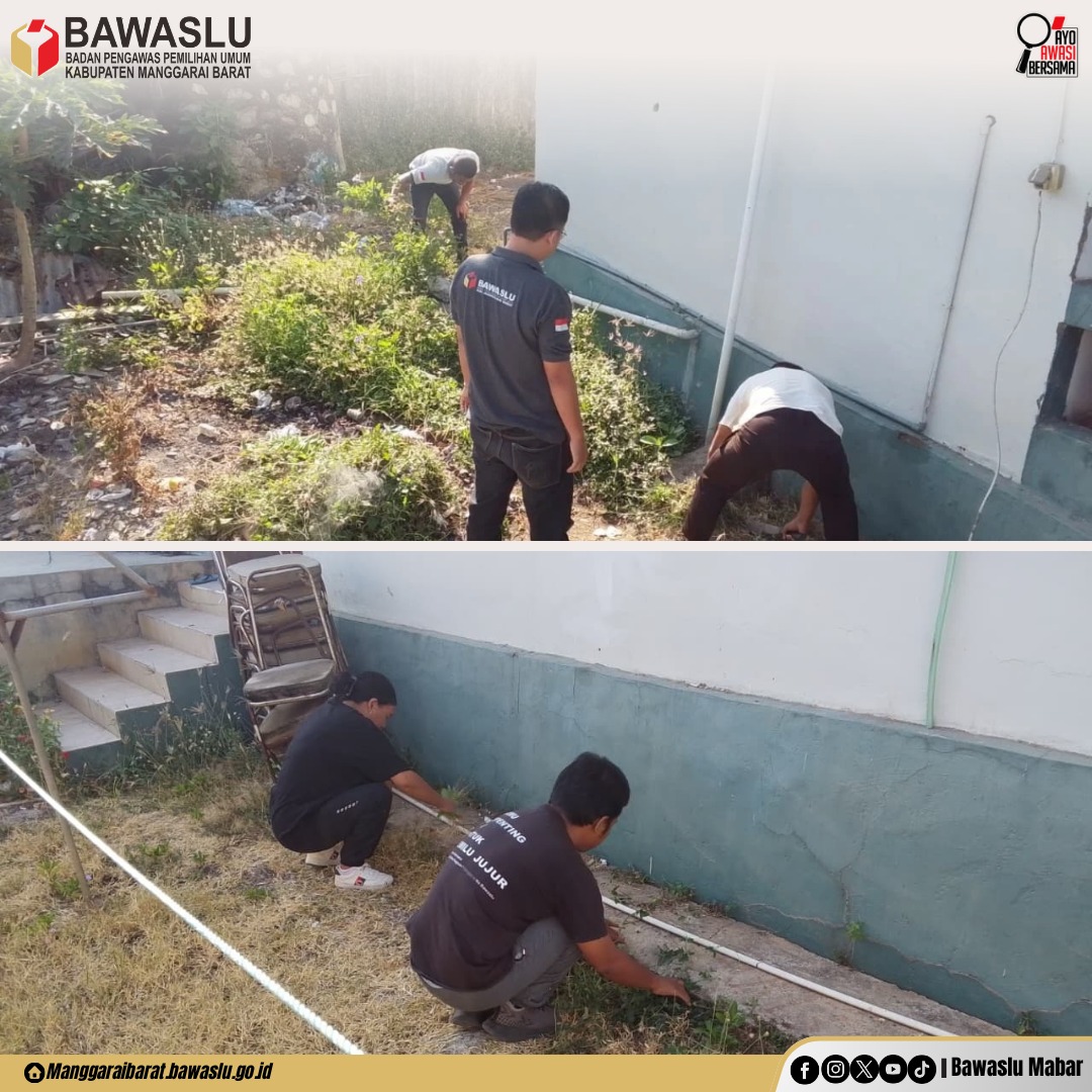 Bws_mabar09's tweet photo. Kamis Sehati &amp; JumPa Berlian 🧹📷 

Bawaslu Kabupaten Manggarai Barat melaksanakan senam bersama dan bersih-bersih lingkungan kantor, Kamis (15/10/2026). 

Sehat bersama, lingkungan bersih, kerja semakin produktif! 📷
#BawasluMabar #KamisSehat #JumPaBerlian #BawasluMengawasi https://t.co/g0m5hBjLq0