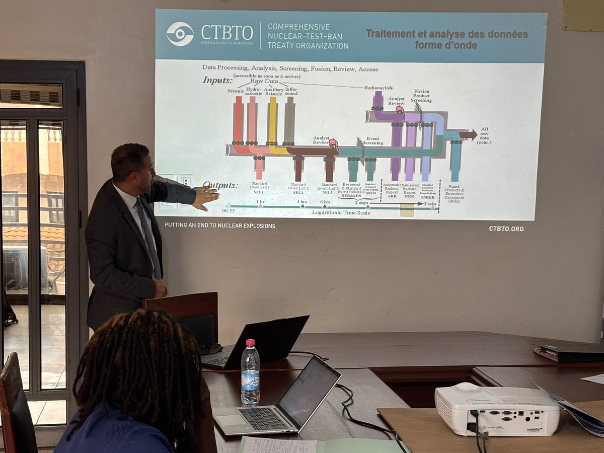 CTBTO's tweet photo. Under #NDCs4All, a new Capacity Building System (CBS) has been installed in Benin, providing access to International Monitoring System (IMS) data and International Data Centre (IDC) products. The mission also strengthened regional cooperation through exchanges of knowledge and experience between the National Data Centres of Benin and Togo, supporting scientific applications and enhancing global #CTBT verification capabilities.