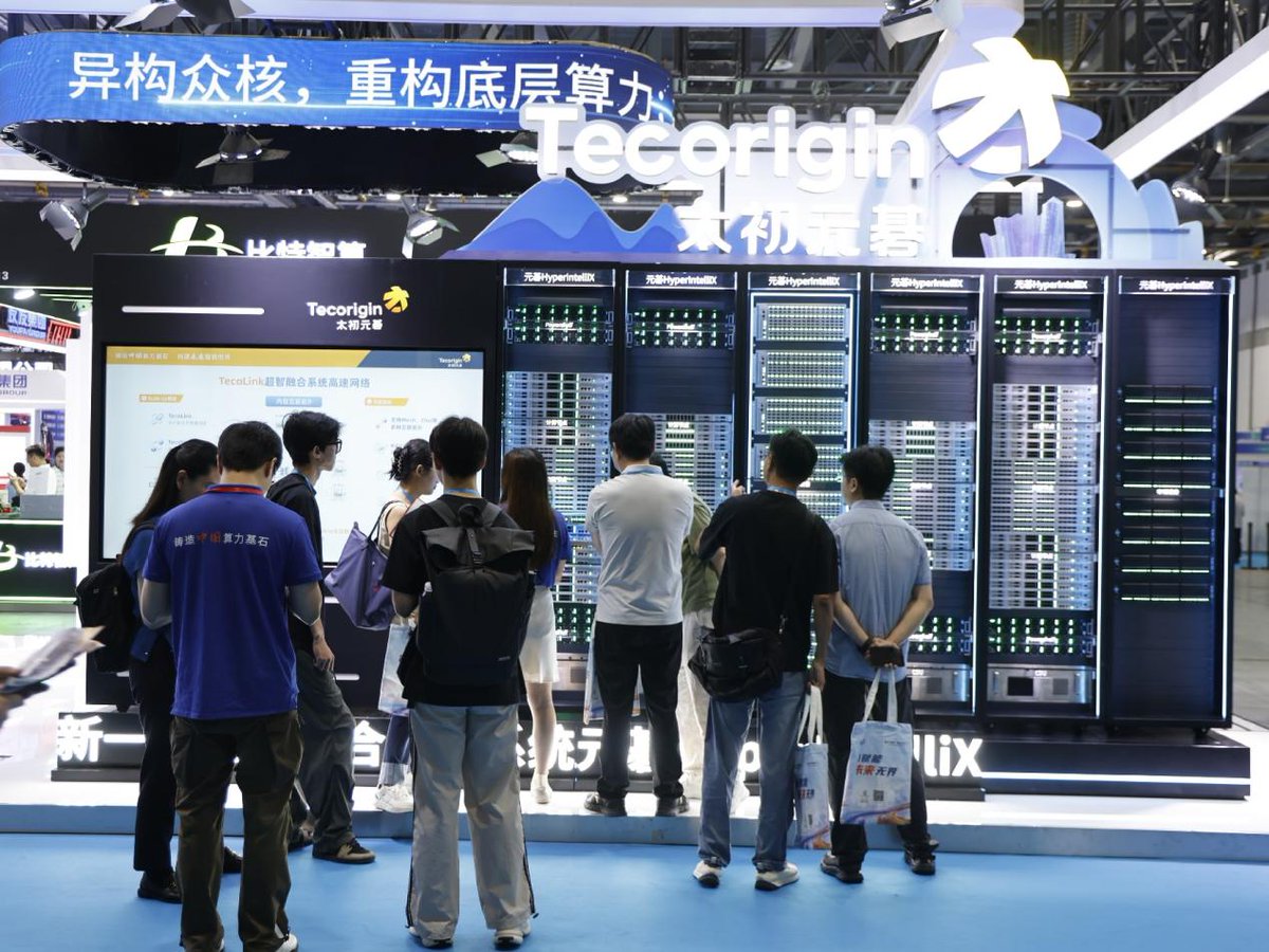 ChinaScience's tweet photo. China advances coordinated development of intelligent computing, advanced storage capacity

Driven by rapid advancements in artificial intelligence (AI), computing power has evolved into indispensable new digital infrastructure. It enables a wide range of real-world applications: AI systems can now estimate caloric content from a simple photograph; massive traffic datasets are processed in real time to optimize urban mobility; production workflows are dynamically scheduled to enhance factory efficiency; and highly realistic visuals are generated for creative media production.

According to China's Ministry of Industry and Information Technology, national intelligent computing capacity reached 2,185 exaflops (EFLOPS) by the end of June 2026. To support this expansion, over 70 major computing corridors have been established, linking key national data hubs across the country.

In August 2026, China unveiled its development blueprint for the information and communications sector covering the 15th Five-Year Plan period (2026-2030). The plan sets ambitious targets: by 2030, intelligent computing capacity is expected to reach 9,800 EFLOPS, and advanced storage capacity to hit 1,700 exabytes (EB) -- representing increases of more than fivefold and twofold, respectively, compared to 2025 baselines.

But what exactly is the relationship between computing power and storage? And what do these rapid expansion goals signify? To answer these questions, People's Daily consulted leading experts in the field.

Read Full: https://t.co/Rfjri9TAka