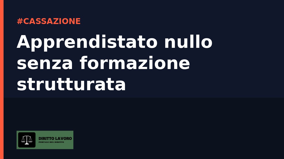 dirittoonline's tweet photo. Contratto apprendistato nullo se manca formazione strutturata. Tribunali italiani 2025-2026 riqualificano come lavoro subordinato indeterminato. Aziende devono garantire percorso formativo concreto, non solo firma documenti ⚠️ #Cassazione https://t.co/w2KwkNSGFd