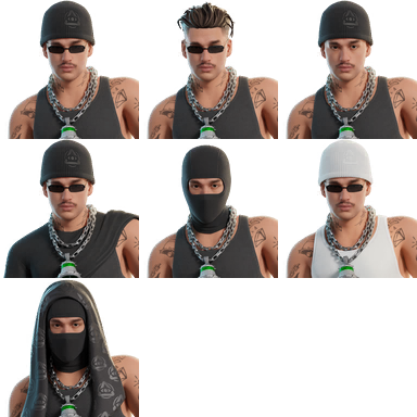 FN_Assist's tweet photo. New Yeat x #Fortnite Skin selectable styles: https://t.co/AxzfGnHxsc