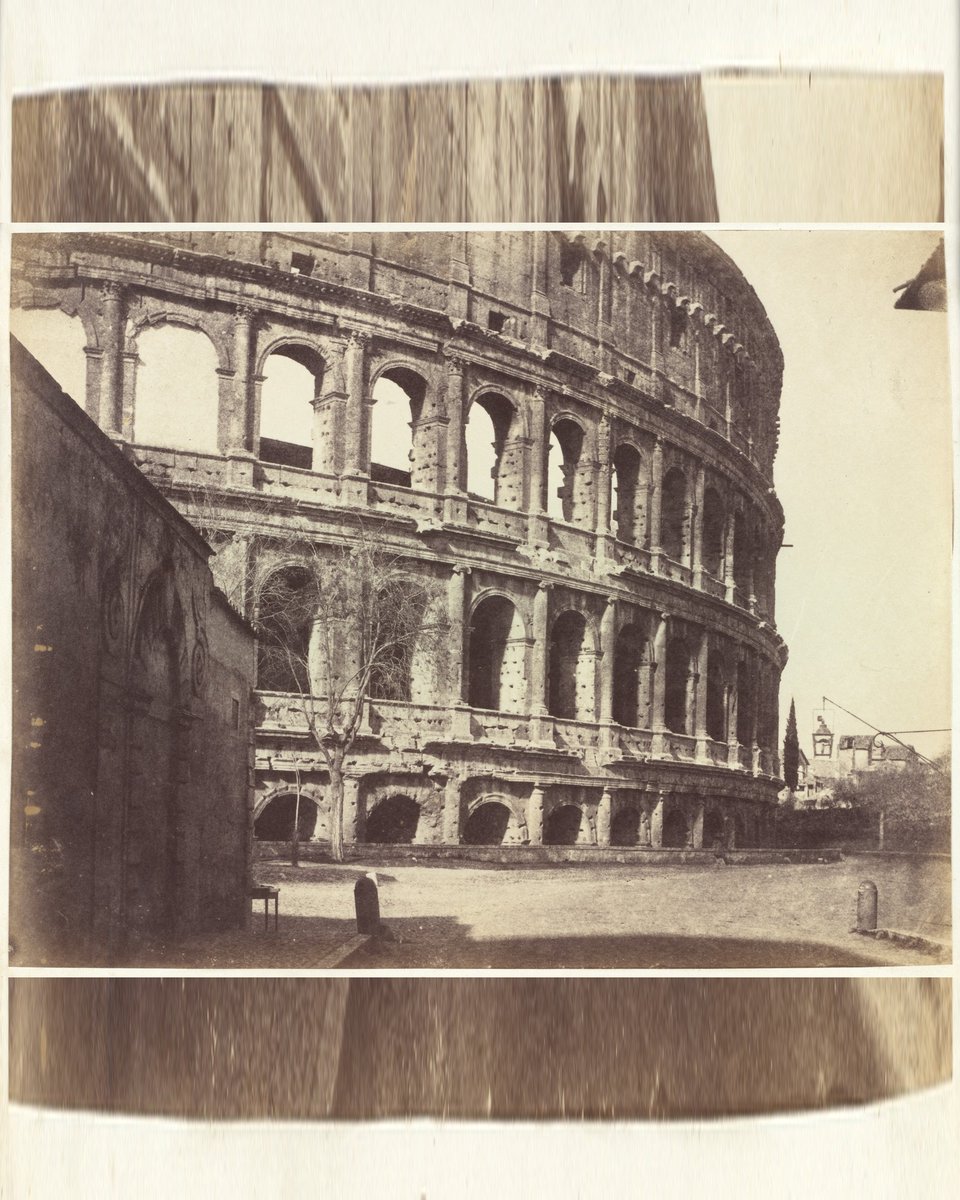 ancientorigins's tweet photo. WRONG HEADLINE: Vomitoriums were rooms where Romans vomited between banquet courses.

REAL FIND: A vomitorium is an amphitheatre or theatre passage that "spews" the crowd in and out (Macrobius Saturnalia 6.4.3). The banquet room sense is a modern misreading.

Pictured: Colosseum photograph, The Met (public domain).