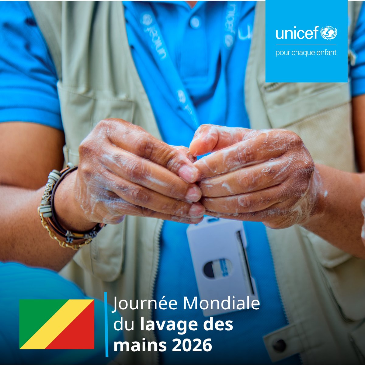 UNICEFcongoBZV's tweet photo. 💧À l'occasion de la #WorldHandwashingDay, rappelons qu'un geste aussi simple que se laver les mains avec de l'eau et du savon peut sauver des vies. Face au choléra et à d'autres épidémies, une bonne hygiène protège les enfants et les familles.
Agir ici : https://t.co/5tct58WtTq https://t.co/xrfBAf39ts