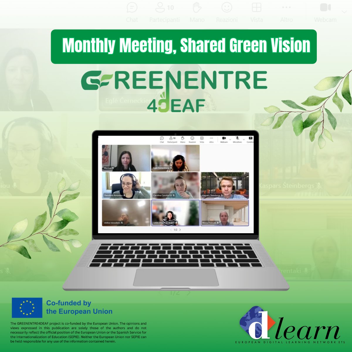 dlearneu's tweet photo. 🌱💻 GreenEntre4Deaf Project Meeting – Online Update

#GreenEntre4Deaf #GreenEntrepreneurship #Inclusion #Accessibility #DeafCommunity #HardOfHearing #VirtualReality #VR #GreenSkills #LifelongLearning #InclusiveEducation #ErasmusPlus #EuropeanProjects https://t.co/72jFNT2HOa