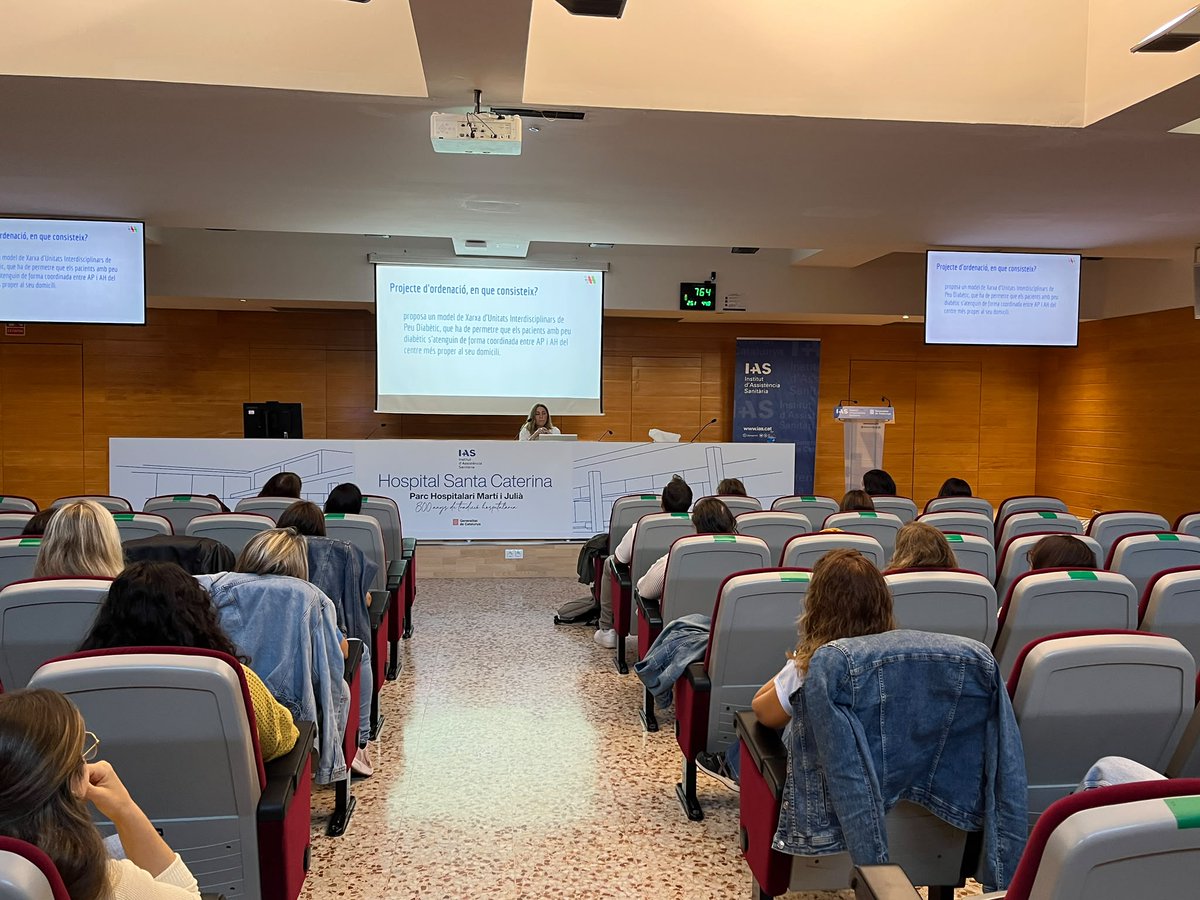 iasgirona's tweet photo. 🩺 Avui, l’#HSantaCaterina acull la IV Jornada per a Referents en Ferides Cròniques Complexes de Girona, centrada en el peu diabètic.
Una trobada per compartir experiències i millorar  l’abordatge d’aquestes lesions des de l’atenció primària.

#IAS #ICSGirona #Infermeria https://t.co/JXqq0TN9l4