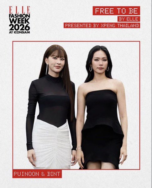 hcfoo's tweet photo. Omg another new event added! 🤩

✨ ELLE Fashion Week 2026: FREE TO BE
📅 22 October 2026 (Thursday)
⏰ 4:00 PM (GMT+7)
📍 River Park, G Floor, ICONSIAM, Bangkok

Unofficial schedule: https://t.co/FcFSIPYETR

#bintsireethorn
#Puinoonwrsr
#PuinoonBint https://t.co/4e4RadhdbI