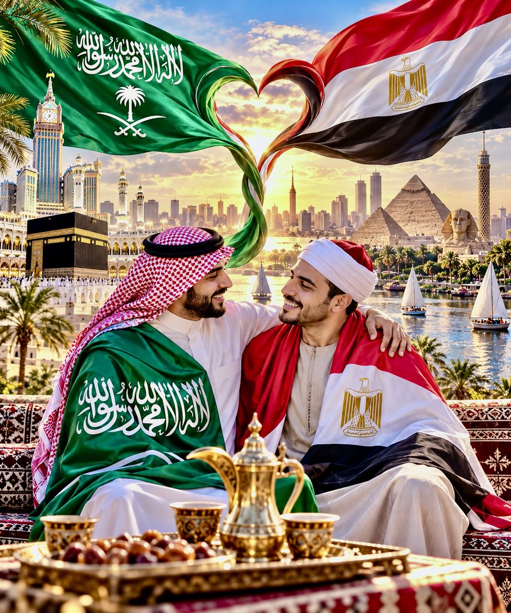 ahmadjeddah1440's tweet photo. 🇸🇦❤️🇪🇬 «🇸🇦❤️🇪🇬 «يا أهل مصر.. لكم في قلب كل سعودي وطن من المحبة وفي أرواحنا مكان لا يسكنه سواكم»

 «🇸🇦❤️🇪🇬

يا أهل مصر ولكم في القلب تذكار
من طيب عشرة ومن ود وإكبار

يا أهل الوفا يا كرام الأصل والأقدار
يا منبع الطيب والإحسان والإيثار

لكم بقلبي من المحبة ألف مقدار
ولكم من الشوق ما تعجز عنه الأشعار

يا مصر يا زهرة التاريخ والآثار
يا بهجة النيل يا درة كل الأمصار

فيك الحضارة لها تاريخ وأسرار
وفيك للعلم والإبداع ألف منار

من أرض نجد إلى شواطئك والبحار
تسري المحبة مع الأنسام والأطيار

ومن الحجاز الذي يزهو بالأخيار
نهدي لأهلك سلام الود والإكبار

ومن الرياض التي تزهو بالأزهار
تأتي التحايا لكم من دار إلى دار

وجدة البحر ترسل شوقها المدرار
مع كل موجة غلا تحمل لكم أخبار

يا أهل مصر يا رفاق العمر والمشوار
يا من لكم في ضمير الشعب خير جوار

في كل بيت سعودي لكم آثار
من طيب عشرة ومن إخلاص وإيثار

كم من معلم بنى بالعِلم أفكار
حتى غدت في سماء المجد كالأقمار

وكم طبيب له في مهجتنا تذكار
من بعد ما أهدى الشفاء وزال الإضرار

وكم مهندس بنى للعز والإعمار
صرحًا يخلد جميل الصنع والآثار

وكم أديب له في ساحة الفكر أنوار
أهدى الحروف جمال الفن والأشعار

وكم صديق مصري طيب ومعطار
غدا لأهله في السعودية خير جار

هذا الوفا بيننا محفوظ بالأعمار
وهذه المحبة تسري في دم الأحرار

مصر والسعودية في القلب والأبصار
أرضان يجمعهما التقدير والإكبار

في كل مناسبة نلتقي مثل الأزهار
وتزدهي باللقا أرواحنا والديار

ما أجمل اللمة إذا جمعتنا الأقدار
وما أعذب الضحكة مع الأهل والأخيار

نلقى المصري فنلقى البِشر والأنوار
ونلقى السعودي يرحب به وسط الدار

في كل مجلس لنا من طيبكم أخبار
وفي كل ذكرى لكم محبة وتذكار

من القاهرة يطل الفجر بالأزهار
وتشرق الإسكندرية فوق موج البحار

وفي الصعيد رجال عز وأصحاب مقدار
أهل الكرم والشهامة والوفا الكبار

وفي الدلتا سنابل خير وثمار
وعلى ضفاف النيل يزهو الورد والنوار

وفي أسوان من جمال الكون أسرار
تروي حكاياتها للنيل والأطيار

وفي الأقصر شواهد مجد وآثار
تحكي عن التاريخ في مختلف الأعصار

يا مصر يا موطن الفن الذي له أنوار
يا منبع الإبداع والألحان والأشعار

كم صوت فيك أطرب الدنيا بالأوتار
وكم قلم أبدع المعاني والأفكار

وكم قصيدة سرت في مسمع الأحرار
فأيقظت في النفوس الحب والإكبار

ولكم على مسرح الإبداع أدوار
تظل خالدة على مر الأعصار

يا شعب مصر العظيم الطيب المختار
لكم من الشعب السعودي أعذب الأشعار

أنتم لنا إخوة وأحباب وأخيار
وفي قلوبنا لكم من المحبة أنهار

والدار داركم بكل الحب والإكبار
وأهل السعودية لكم أهل وأنصار

من زارنا منكم لقيناه باستبشار
واستقبلته القلوب قبل فتح الأبواب

نفرح بلقياكم في الصبح والأسحار
ونأنس بقربكم في المجالس والأسمار

وإن زار مصري ديار العز باختيار
لقى المودة والتقدير والترحاب

يا ليتني أملك من الكلمات بحار
وأصوغ منها لكم تيجان وأزهار

وأجمع من النجم في ليل السما أنوار
وأهدي لأهل الكنانة أجمل التذكار

وأكتب على صفحة الأيام والأعمار
أنتم لنا أهل وأحباب وأهل الدار

وأقولها من ضمير صادق جهار
مصر العزيزة لها في مهجتي مقدار

يا رب بارك لمصر الخير بالأمطار
واجعل ربوع الكنانة جنة الأزهار

وأدم على أهلها نعمة الأمن والاستقرار
وازرع دروبهم سعادة وازدهار

واحفظ سعوديتنا بعزها والأخيار
وأدم عليها الرخاء والمجد والإعمار

واجعل لنا في المحبة أجمل الأقدار
وأدم أخوتنا في الليل والنهار

حتى يظل الوفا في القلب تذكار
ويظل حب الشعبين تاجًا على الأعمار

يا مصر يا موطن الأحباب والأخيار
يا أرض طيبة لها في خاطري أسرار

إن كان للشعر في بعض الليالي مقدار
فالحب أكبر من الأوزان والأشعار

ما كل ما في ضميري تسعه الأسفار
ولا كل ما في فؤادي تصفه الأقمار

تبقى محبتكم في مهجتي أنوار
ويظل ذكركم العاطر أجمل تذكار

وإن انتهت أبياتي فالمحبة أنهار
تجري على مر الليالي وطول الأعمار

أنتم أهل الدار يا أهل مصر الأحرار
والدار داركم بمحبة وإكبار

ومن السعودية لمصر أصدق الأشعار
أخوة ومحبة ووفاء مدى الأعمار

بقلم: أحمد بن عبدالغني الثقفي
شاعر أوتار القلم  «🇸🇦❤️🇪🇬

#السعودية 🇸🇦 #مصر 🇪🇬 #السعودية_ومصر #الشعب_السعودي #الشعب_المصري #أنتم_أهل_الدار #مصر_في_قلوبنا #السعودية_تحب_مصر #مصر_والسعودية_قلب_واحد #أهل_مصر_أهلنا #أخوة_ومحبة #محبة_ووفاء #رسالة_حب_من_السعودية_إلى_مصر #تحيا_مصر #عاشت_السعودية #أحمد_بن_عبدالغني_الثقفي #شاعر_أوتار_القلم 

 «🇸🇦❤️🇪🇬