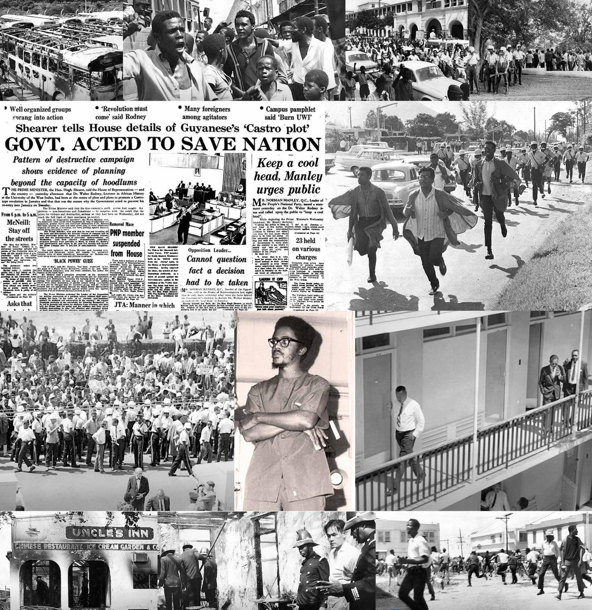 wcchen's tweet photo. 58 years ago today, on 15 Oct 1968, Government of #Jamaica banned Walter Rodney from returning to the island. A Guyanese lecturer at UWI Mona, he had been out of the country attending a Black Power conference in Canada. #Jamaican security forces, local conservatives, Jamaica’s Western allies feared a “convinced Communist with pro-Castro ideals”. #Caribbean 
https://t.co/aP0TytySOc