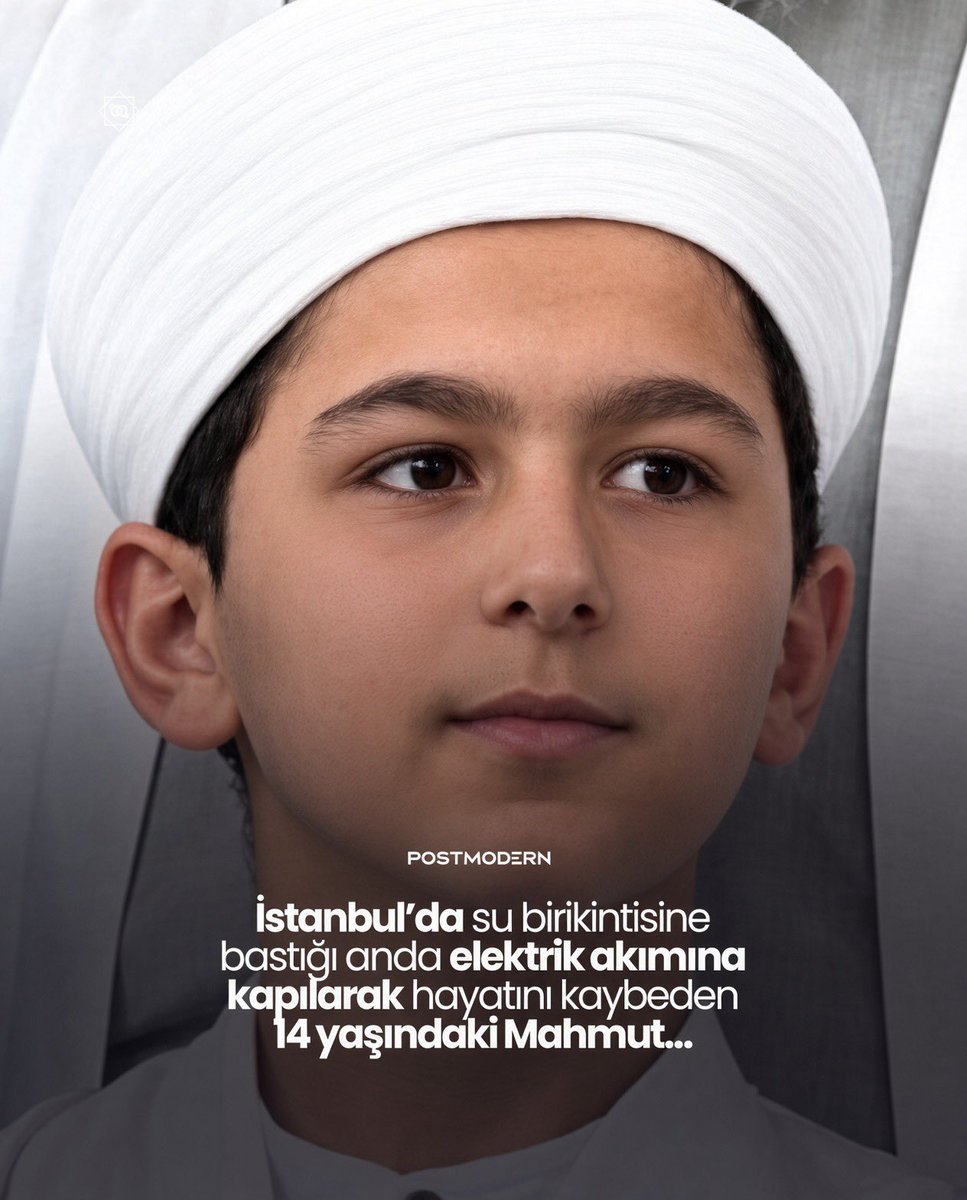 posttmodern's tweet photo. — İstanbul’da su birikintisine bastığı anda elektrik akımına kapılarak hayatını kaybeden 14 yaşındaki Mahmut… https://t.co/MTr80ugiMG