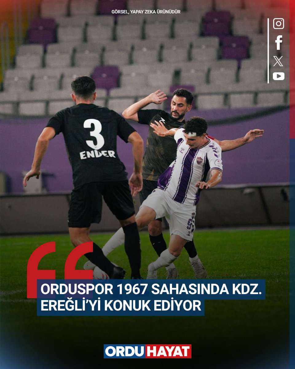 orduhayat's tweet photo. TFF 3. Lig temsilcisi Orduspor 1967 A.Ş., ligin 7. haftasında 17 Ekim Cumartesi günü saat 19.00’da evinde Kdz. Ereğli 1980 Spor Kulübü’nü konuk ederek taraftarı önünde 3 puan arayacak. https://t.co/Ci0dRVu4ox