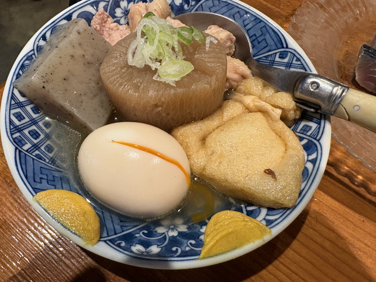 n_cross_0910's tweet photo. 徳島グルメの締めくくり

ドライバーなのでノンアルコールビールで🍺

すだちパッチョはさわやかな酸味がたまらんかった

おでんは出汁が美味しく...語彙が足りない！

どれも美味
ご馳走様でした👏 https://t.co/cvzqS1CFa1