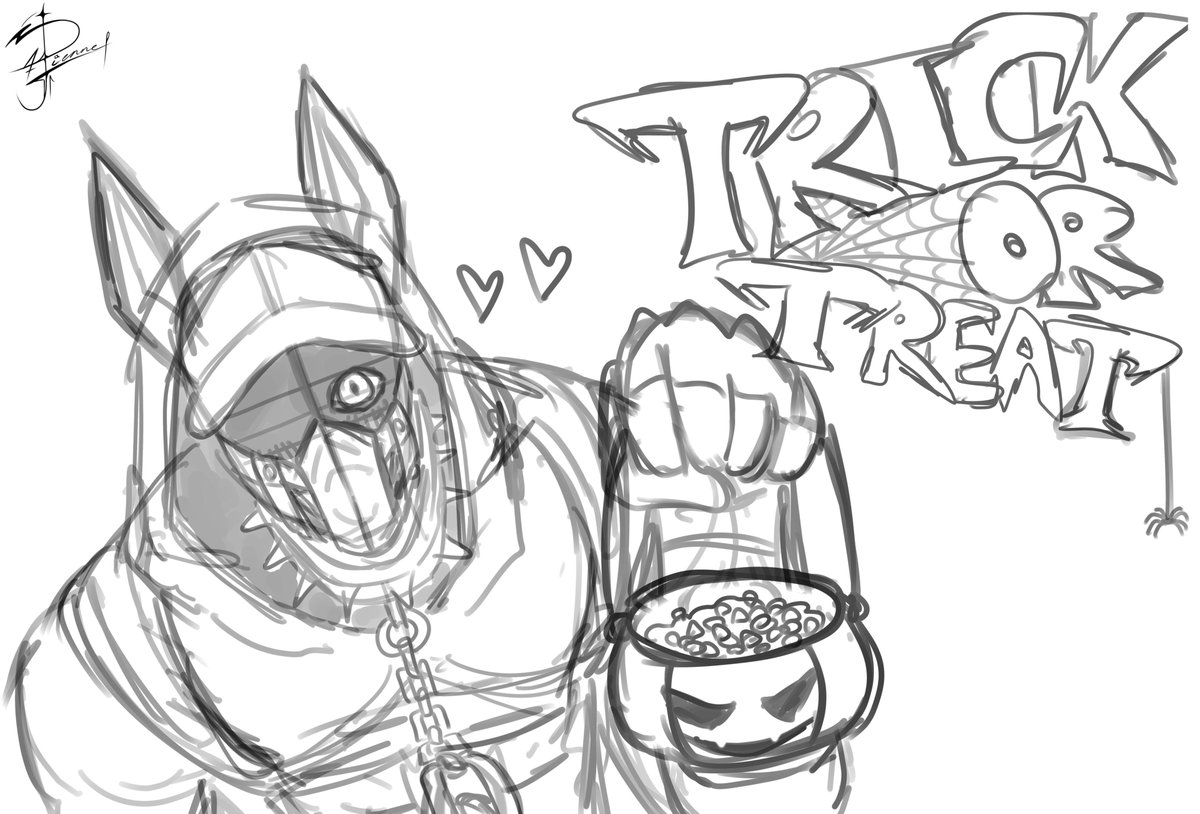 d1enne_'s tweet photo. #MonsterXMediator #NauseAxe_404 #sketch #halloween #wip https://t.co/MKbXyJffh2