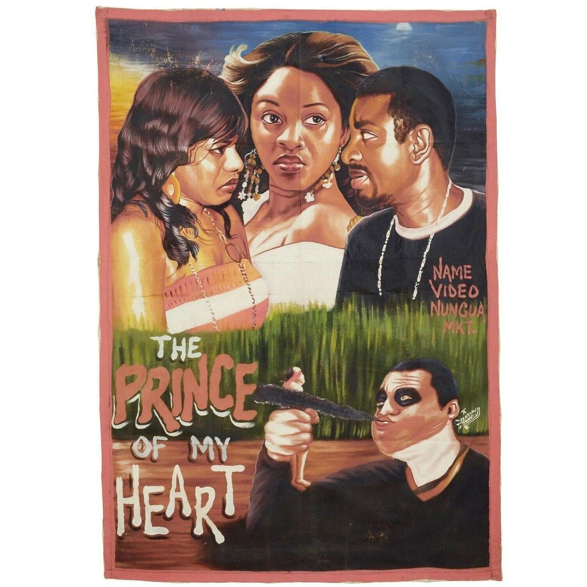 zainab_twt's tweet photo. I’m building a collection of art outside the museum, starting with Ghana’s hand-painted movie posters: bold, surreal, painted for outdoor VHS screenings, often by artists who hadn’t seen the film. Heavy J, Farkira, Magasco and more. https://t.co/RB8ez6mWK7