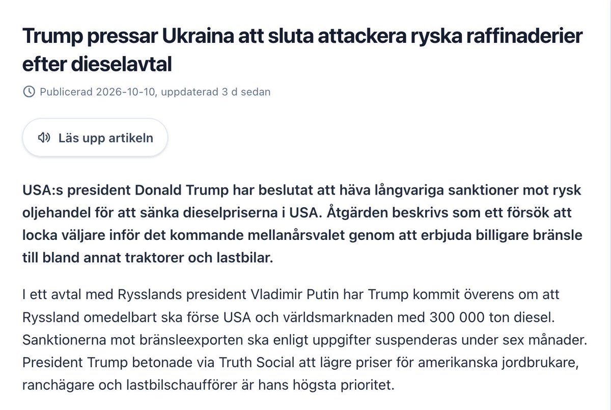 GStrand45's tweet photo. Fuck around and find out.

När västclownerna bombar raffinaderier i Ryssland för att få upp bränslepriset för att skylla på Trumps intervention i Iran. "affordability". https://t.co/a9Si9jHM4a
