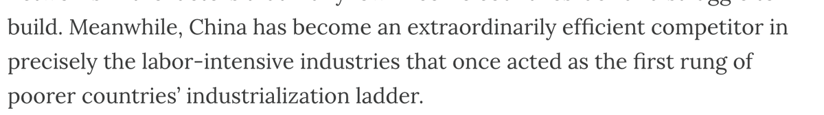 jsassoon_econ's tweet photo. 🧵: Lovely introduction to favourite question in economics: is manufacturing still a route to development?

Although their solution does remind me of the famous Mark Fisher quote:

"It’s easier to imagine the end of the world than the end of Chinese manufacturing dominance." https://t.co/SAw0amAgun