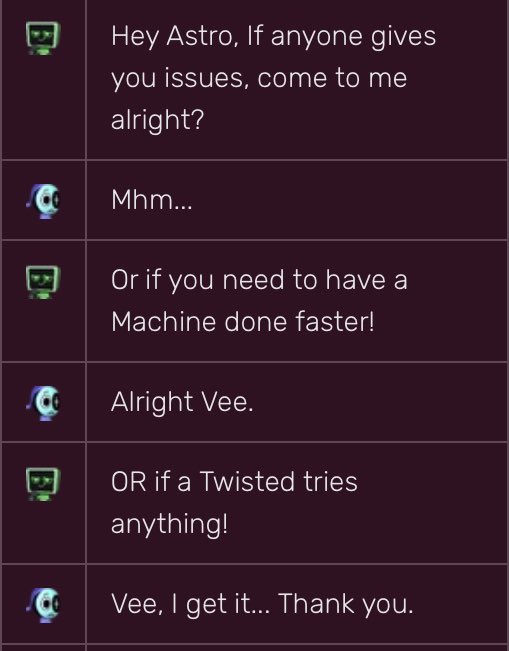 AshyBon_'s tweet photo. This dialogue fries me fym “if a twisted tries anything” brochacho they are going to ERADICATE you https://t.co/naus89wE2u