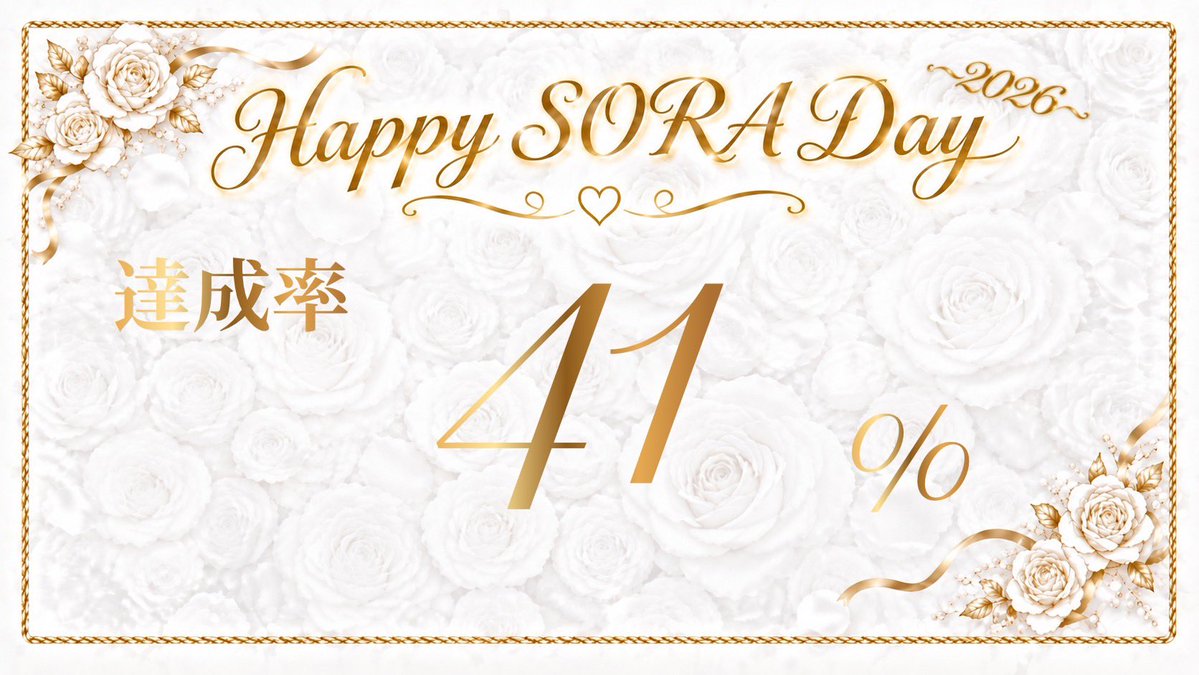 SORAfandom's tweet photo. 🎂Happy SORA Day 2026 🤍
クラウドファンディング募集中📣
現在の達成率は 41％です❕✨

たくさんのご協力、ありがとうございます🐰🤍

募集は 10/31(土) までです⏰
ご検討中の方はぜひお早めにご参加ください✨
みなさまのご協力のほど、よろしくお願いします❕🤍 https://t.co/FdkUZ57f0Y