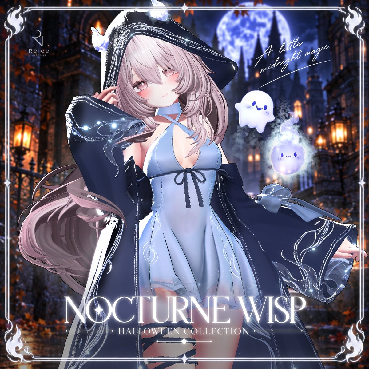 relee_shop's tweet photo. 🎉OPEN Event🎉
👻Nocturne Wisp🖤

👻 紫色の鬼火と過ごす、幻想的なハロウィンの夜 💜
 揺れるマントをなびかせて、VRChatで特別な夜を楽し
もう ✨
  
🎁~ 10/24 RT + フォローイベント実施！！  3名様を抽選して選択衣装を1着プレゼントします🎁

🎉OPEN SALE🎉 記念セール ～10/17
2日間限定の特別価格でお求めいただけます！
たくさんのご 관심をいただき、ありがとうございます。

👻 보랏빛 도깨비불과 함께하는 몽환적인 할로윈 밤 💜 망
토를 휘날리며 VRChat 속 신비로운 밤을 거닐어 보세요 ✨

🎁~ 10/24RT + 팔로우 이벤트 진행!!   3명 추첨하여 선택 의상 1벌 선물드려용! 🎁 

🎉OPEN SALE🎉 기념 ~10/17 
2일동안 한정가격으로 만나보실수 있으니 많은 관심 감사합니다.

booth-https://t.co/syjTHJiijx

@VRChat

@relee_shop