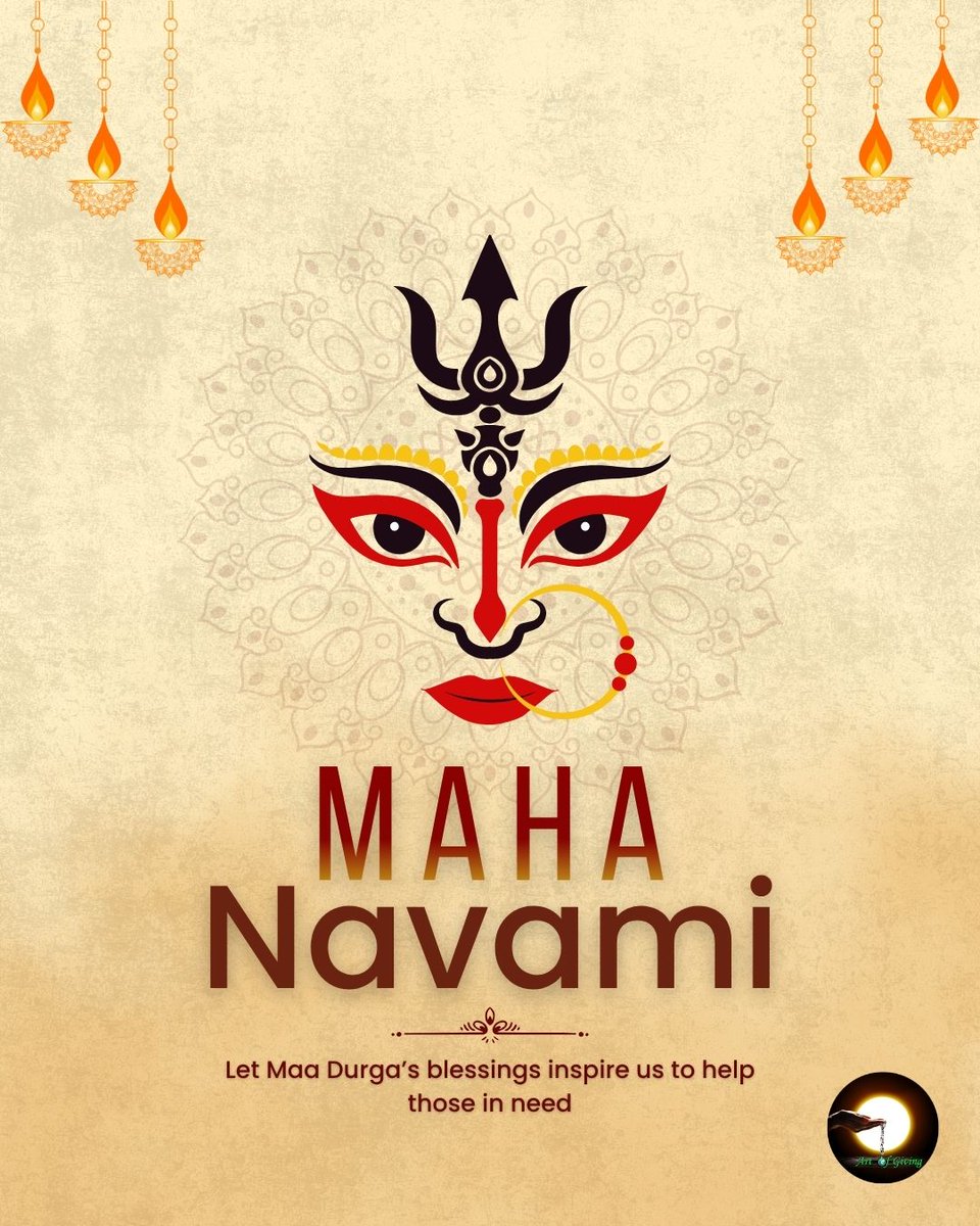 artofgiving_net's tweet photo. #MahaNavami  celebrates the triumph of divine strength, wisdom, and goodness. May Maa Durga bless every heart with courage, every home with peace, and every life with hope, prosperity, and happiness. https://t.co/QvuLUpWSjZ