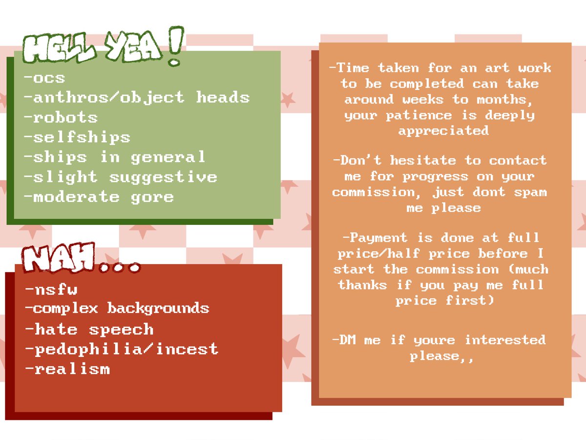 detonatedummy's tweet photo. comms open because ever since uni started ive been struggling with a lil💔
DM me if interested!! https://t.co/xUb8yQhx8P