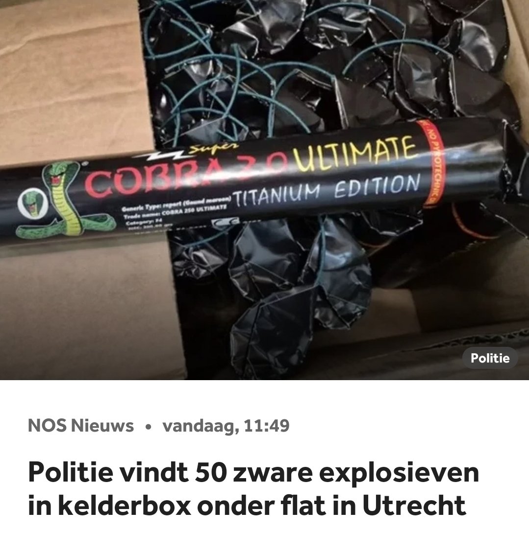 Vijftig zware vuurwerkbommen gevonden in Utrechtse kelderbox