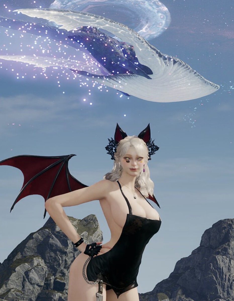 Nicoleaf2c's tweet photo. Aion 2 is making me so leaky with the slutty skins~ I love having players stare at my gigantic tits knowing they’re getting hard for me :3 https://t.co/FCvm9xGCn1