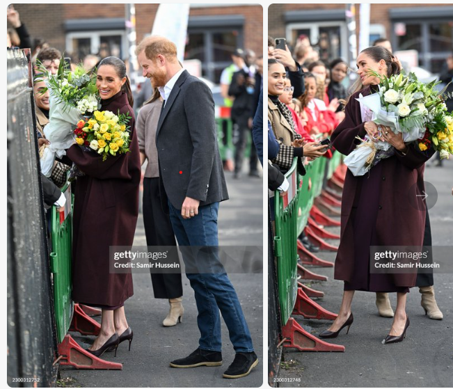WisdomAgatha's tweet photo. 🆕More flowers for the Duchess with the hubby Prince Harry standing by smiling proudly and the people lavish affection on his wife HRH Princess Meghan, Duchess of Sussex #PrincesHarryandMeghan #HarryandMeghaninNottingham #PrinceHarry #PrincessMeghan #DuchessMeghan, https://t.co/r7wT7ChnEk