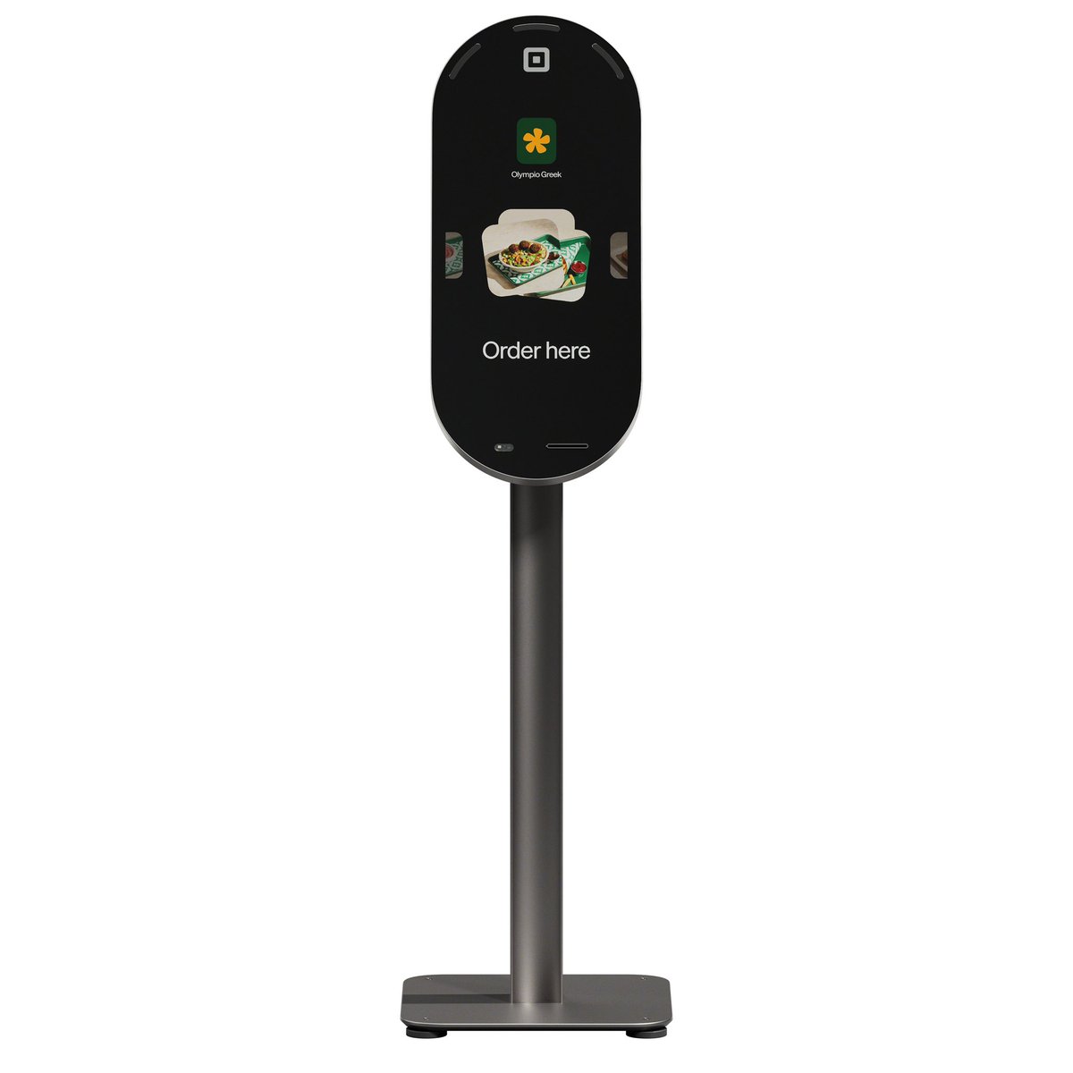 ritwikpavan's tweet photo. NEW: @Square unveiled an AI ordering screen you can talk to it about the menu.

Square Kiosk runs a voice layer that knows each restaurant's menu so guests can order the way they'd talk to staff.

-Answers allergy and vegetarian questions -Suggests add-ons based on what's popular -Handles modifications and substitutions -Wakes up as guests walk toward it -Uses three directional mics to cut noise 
Priced at $1,999.