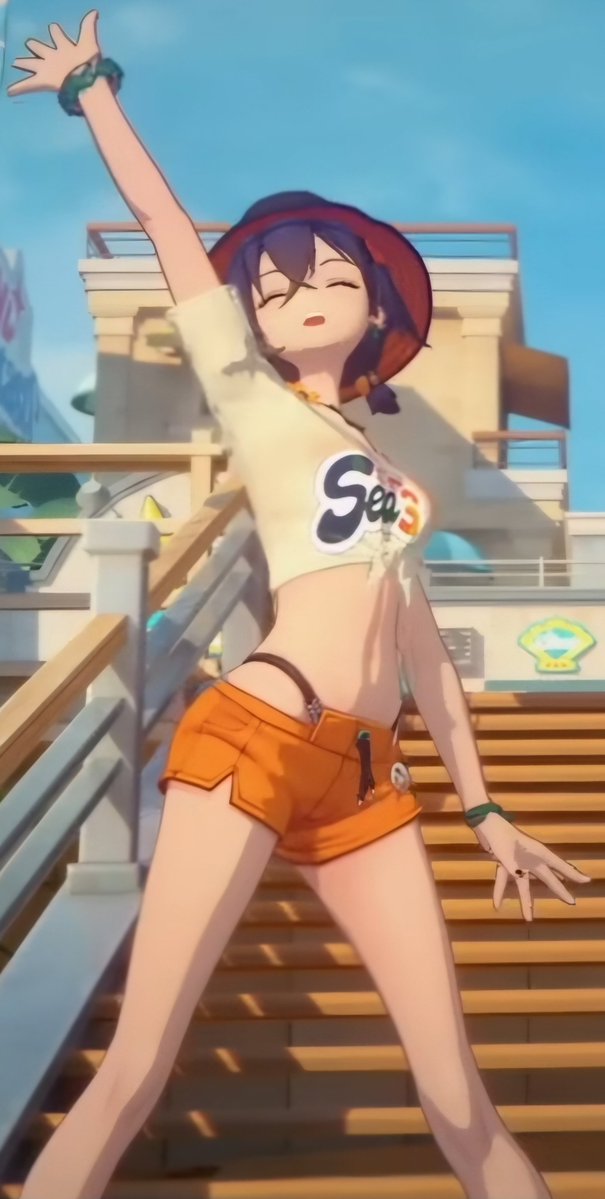 haruveltharuve's tweet photo. 今日は夏色ブルースカイのリンちゃん！
かわいくてスタイル良くて少しエッチ！ https://t.co/xDRZTQ6ZCC