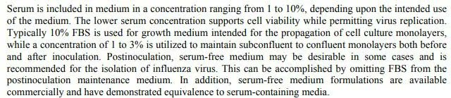 JamieAA_Again's tweet photo. This is from the CLSI M4A1 manual. It instructs every accredited Laboratory to reduce the FBS conc. for "Infection" to 1-3% which we have demonstrated unanimously causes the CPE which they claim denotes Viral presence.   
they are ALL unquestioningly following fraudulent orders https://t.co/yvkR5bYs84