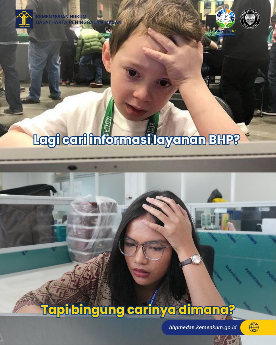 bhpmedan's tweet photo. Lagi cari informasi layanan BHP, tapi malah bingung harus mulai dari mana? 🥲 Tenang, kamu nggak perlu cari ke sana-sini sampai pusing, kok!

Yuk, kunjungi https://t.co/v1eUuS7nMv untuk menemukan informasi layanan BHP yang kamu butuhkan dengan lebih mudah. 🔎✨

Simpan postingan ini biar nggak bingung lagi saat butuh informasi layanan BHP, ya! 😉

#KementerianHukum #BHPMedan  #InformasiLayanan #PelayananPublik