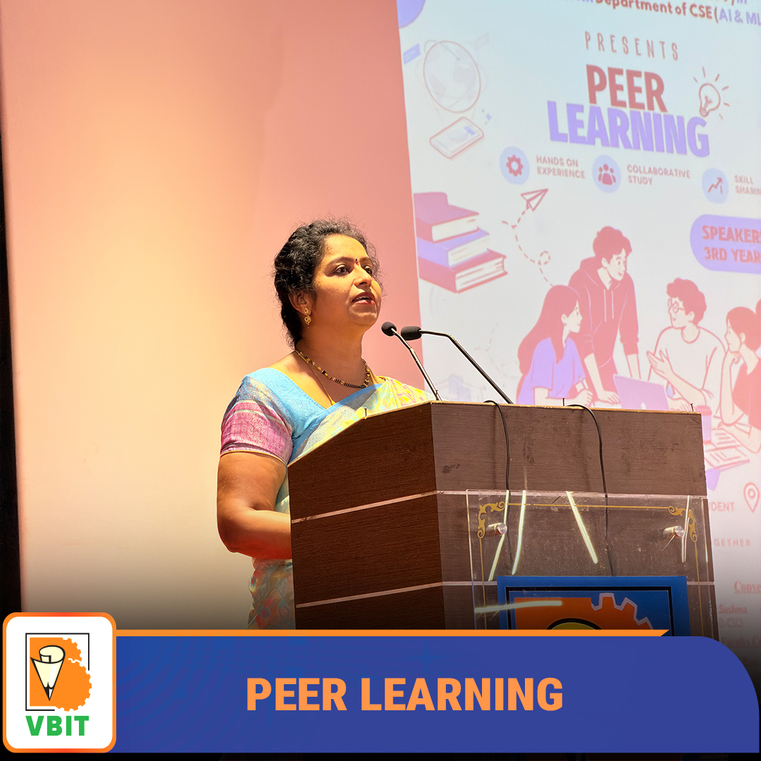VBITHYD's tweet photo. PEER LEARNING | Learn Together. Rise Together.
Empowering Students Through #CollaborativeLearning!

The session was led by III Year CSC students, creating an interactive platform for juniors to learn from their seniors.

#VBIT  #PeerLearning #KnowledgeSharing #SkillDevelopment https://t.co/NEmBpdAVaL