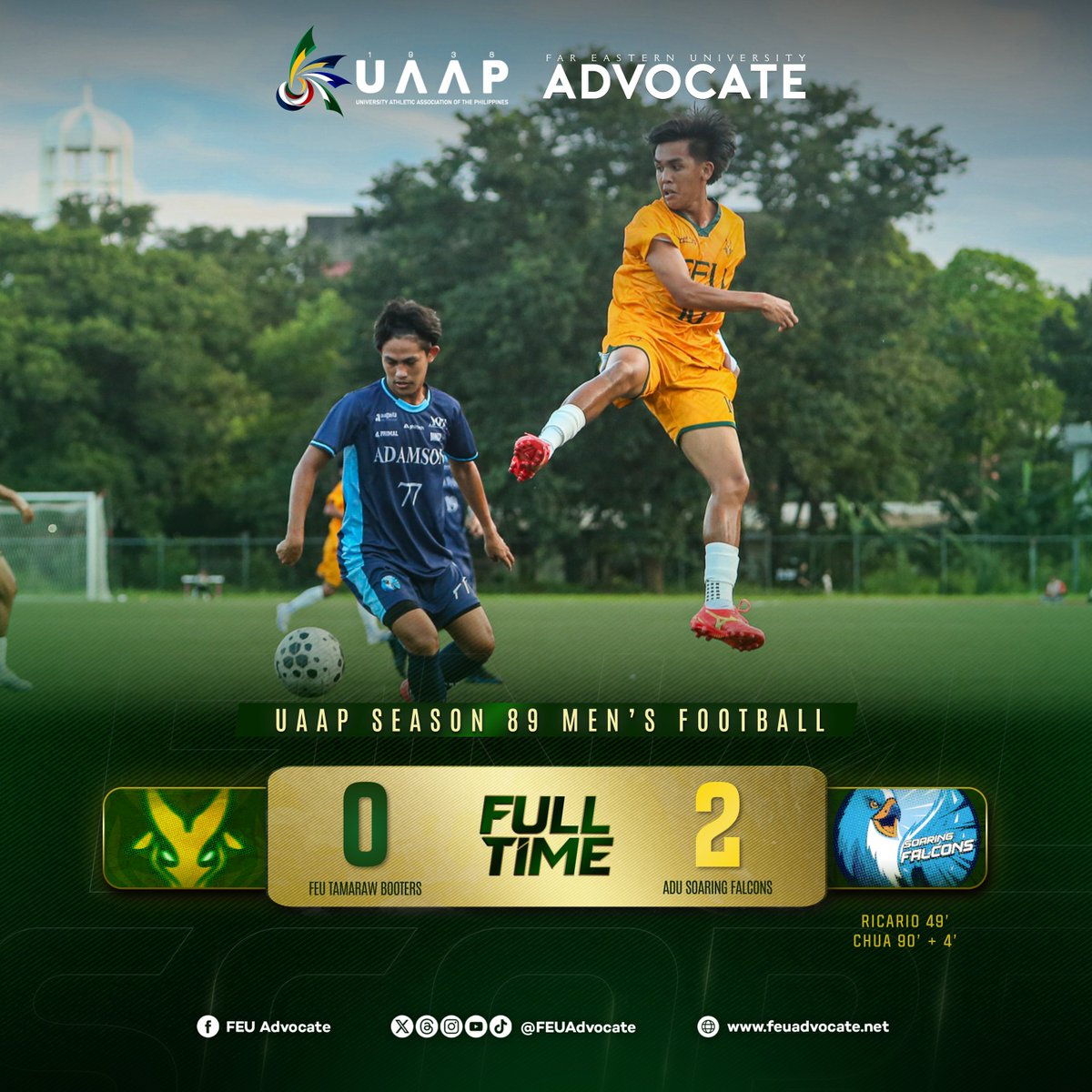 FEUAdvocate's tweet photo. AdUn’t see that one coming 😨

FEU Tamaraws get grounded by AdU in #UAAPSeason89. #ForEveryoneUAAP https://t.co/o5qjybYCU7