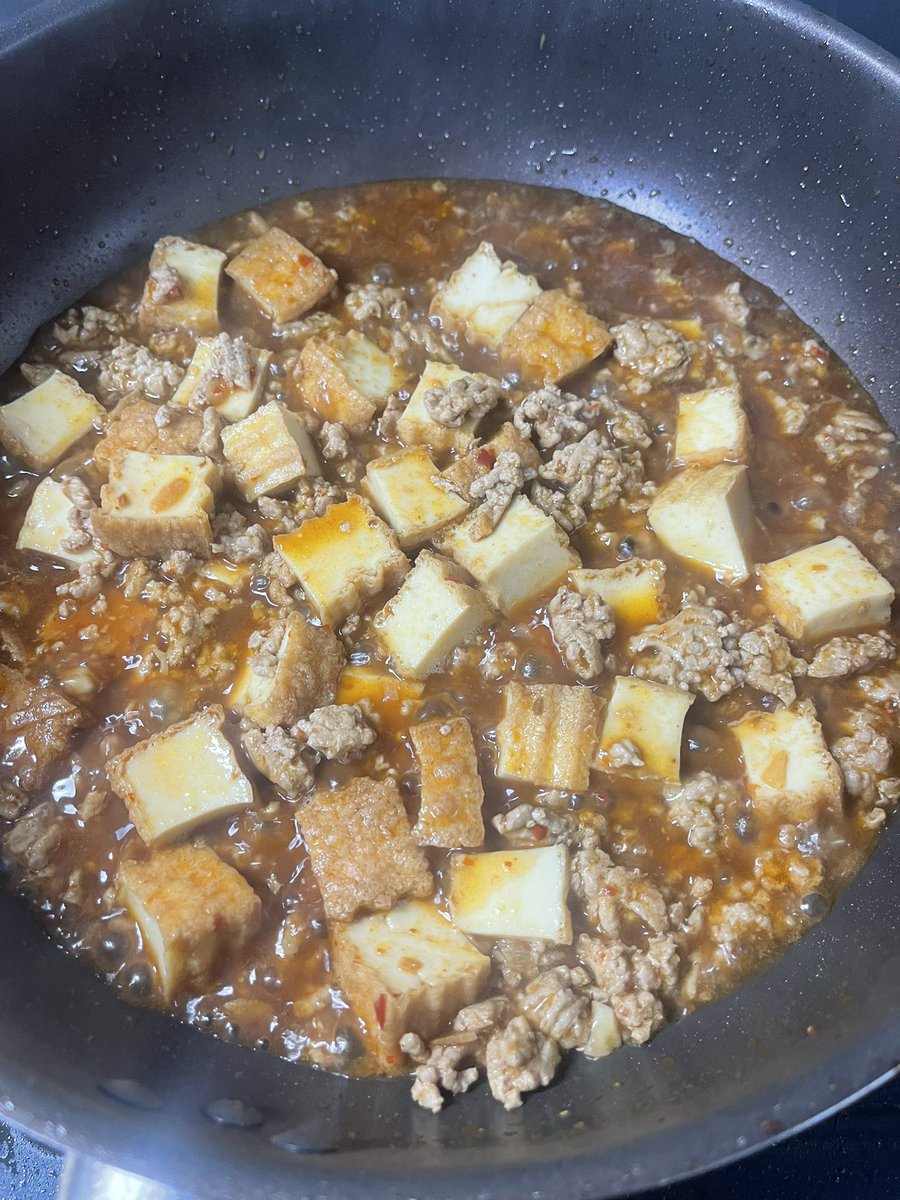 colorsing1031's tweet photo. 今日は厚揚げで麻婆豆腐作ってみました🐶

うまいのかどーなのか… https://t.co/A6UG9Q4Mha