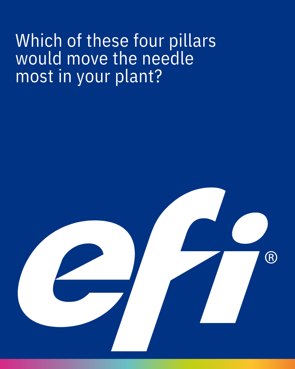 EFIPrint's tweet photo. "Produce more, waste less” sounds like a slogan but when you break it down into four concrete decisions (how you produce, how you respond, what you design, where you look for revenue) it becomes a real roadmap.
#EFINozomi #DigitalPrinting #PackagingInnovation https://t.co/ClxtIm6dW2