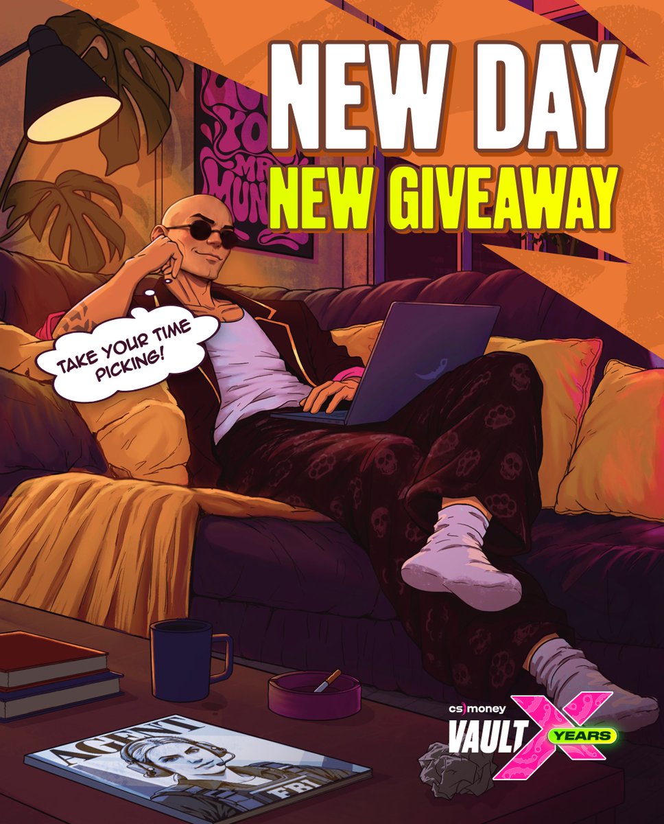 csmoneytrade's tweet photo. Mr. Munny’s a little tired today, so he decided to chill at home. But the giveaways don’t take days off. Today’s skin is worth up to $200!

What you need to do:
• Follow @csmoneytrade
• Go to Trade or Market on CSMONEY
• Choose ANY skin worth up to $200. For Market, look for skins with the 1m blue tag 🚀
• Take a screenshot showing the skin itself, its name, and its price
• Drop it in the comments under this post
• That’s it – you’re in!