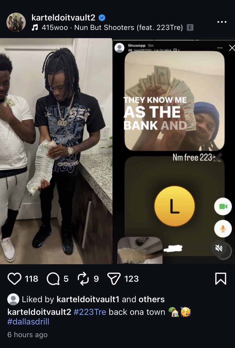 2025ChopnSlop's tweet photo. karteldoitvault2 - #223Tre back ona town 🏡 🥳
#dallasdrill https://t.co/Omeq5iZtle