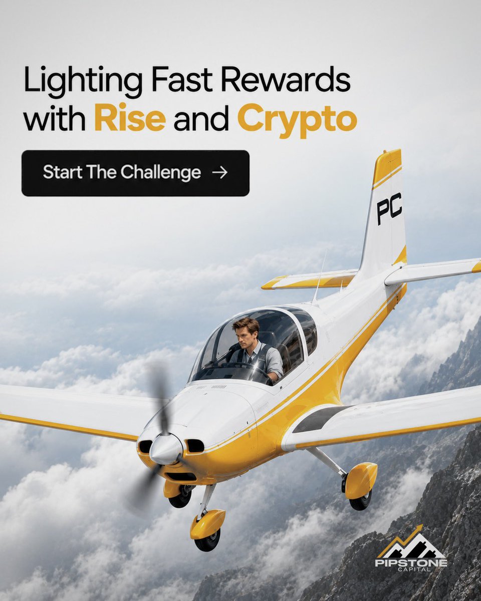 Pipstonecapital's tweet photo. ⚡ Lightning-fast rewards, powered by Rise and crypto! 💸

Trade, achieve your goals, and get rewarded faster with Pipstone Capital. 🚀 https://t.co/gVFn6UoGBl