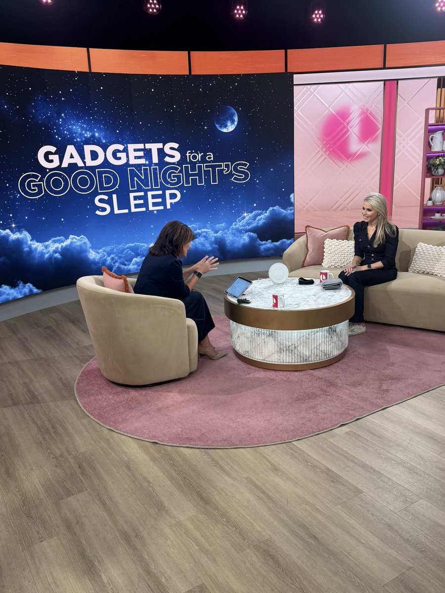 LaraLewington's tweet photo. Great to be back on @itv @lorraine talking sleep tech. We had devices for snorers (especially those in denial), tech for spotting signs of sleep apnea and a solution for couples who argue over nighttime room temperature.and yes, @reallorraine and I did accidentally match! https://t.co/PWug5XgxqU